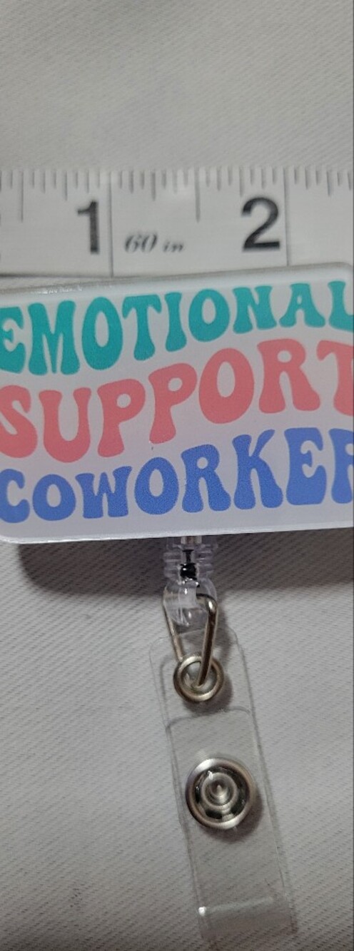 Emotional Support Coworker Retractable Badge Reel